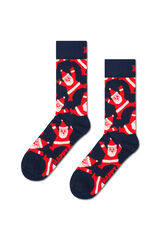 Happy Socks Meias de Papai Noel azul