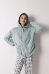 Women'secret Robe curta tecido pelo verde lurex verde