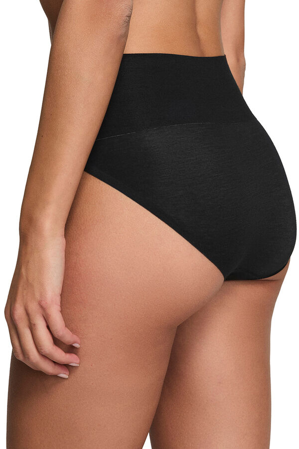 Spanx Cueca alta moldadora invis&iacute;vel em algod&atilde;o preto