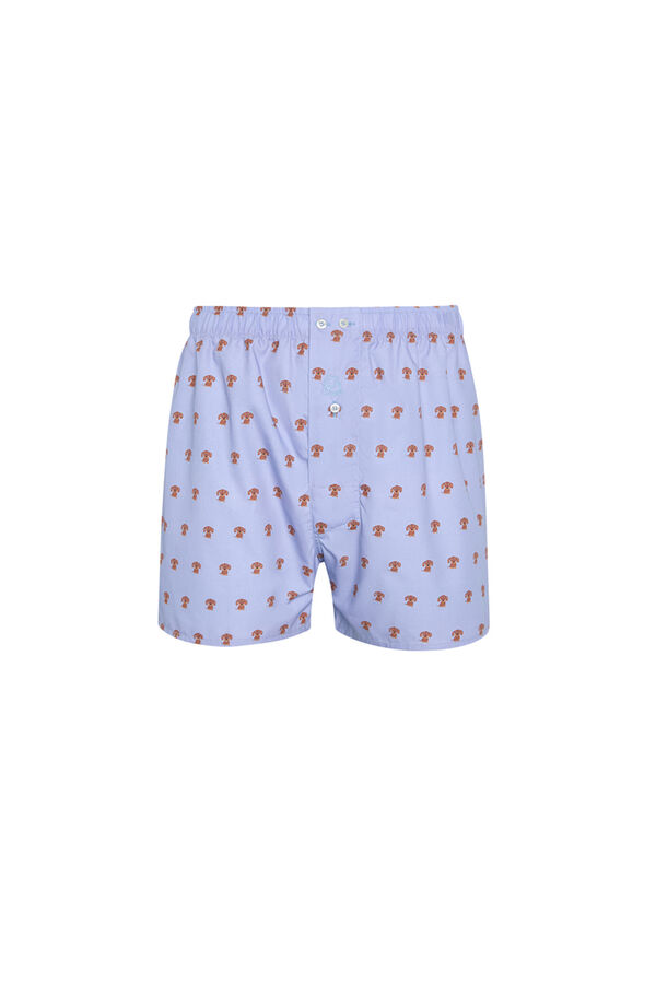 Kiff-Kiff Cuecas Popelina Estampado Masculinas azul