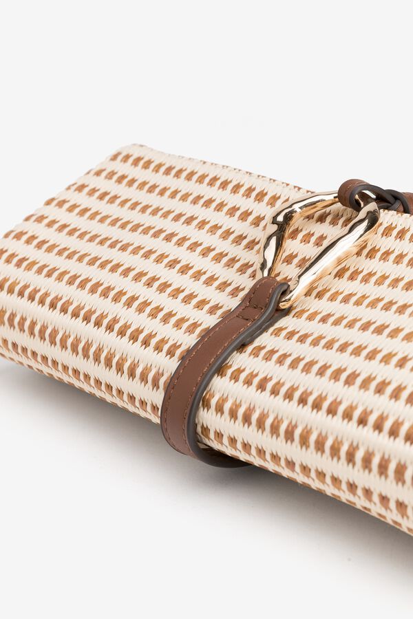 Vilanova Mala clutch combinada com aba cru