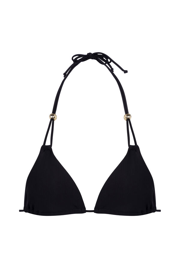 Dorina Top biqu&iacute;ni triangular com enchimento leve Togo mago preto