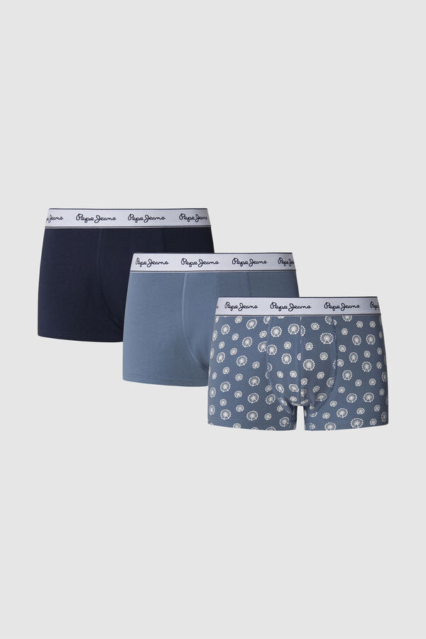 Pepe Jeans Pacote com 3 boxer London Eye azul