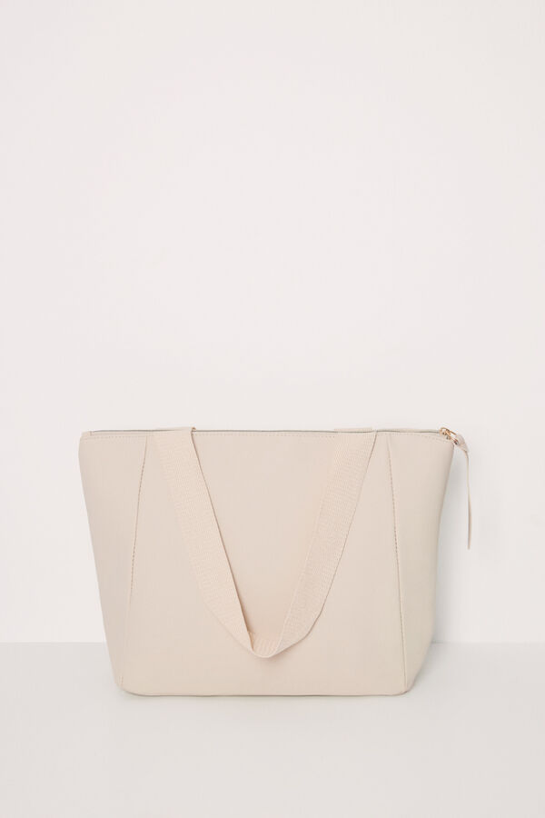 Womensecret Bolso grande engomado beige nude