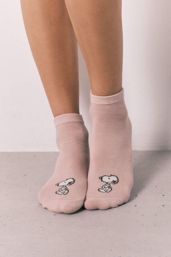 Women'secret Pack 5 meias curtas Snoopy estampado