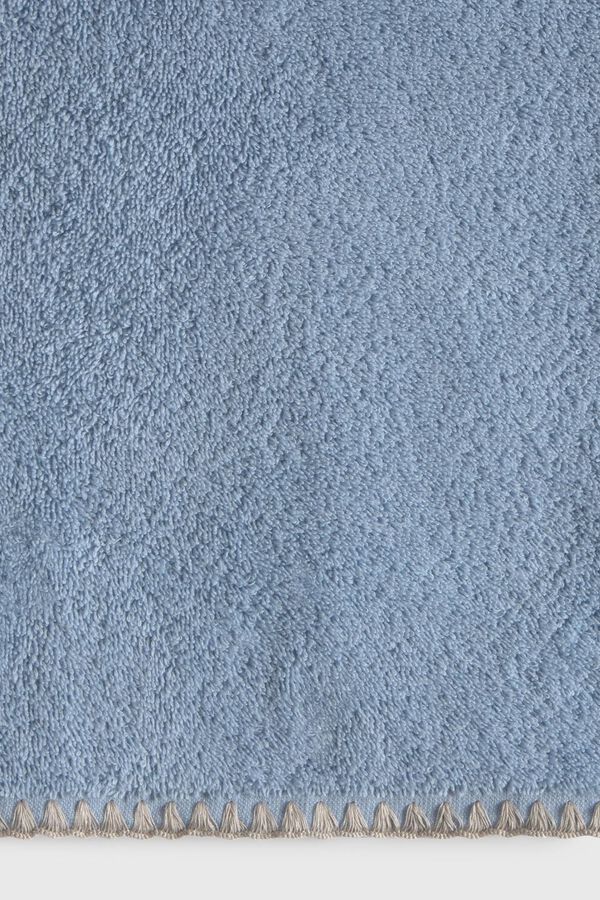 Textura Toalla ba&ntilde;o pespunte decorativo azul
