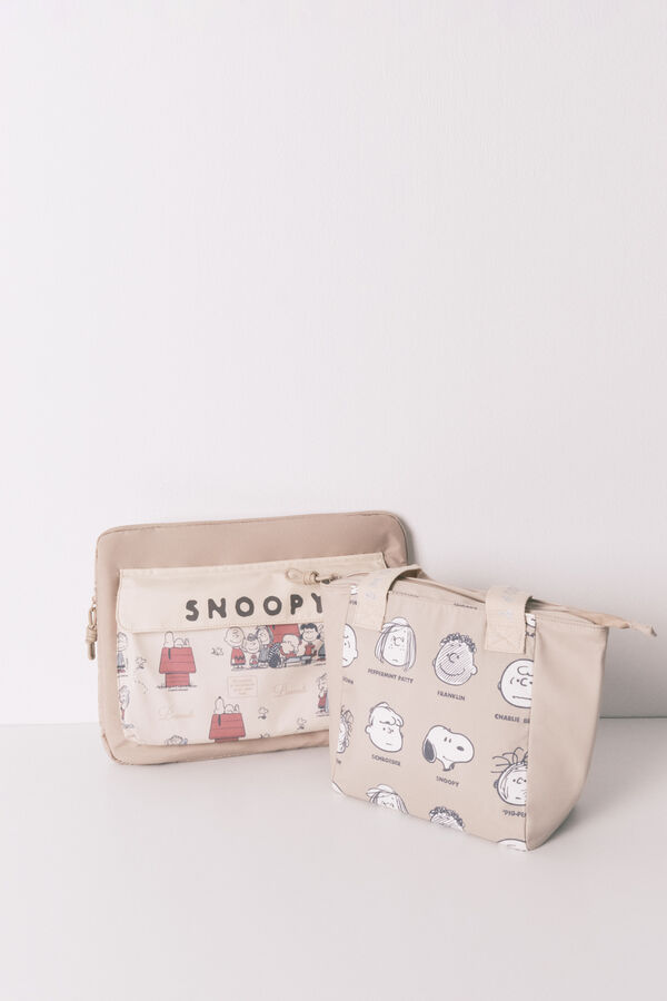 Women'secret Mala térmica bege para alimentos do Snoopy  vison