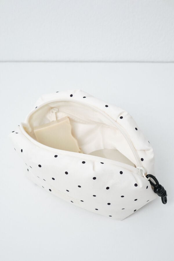 Women'secret N&eacute;cessaire pequeno acolchoado branco de bolinhas branco