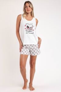 Admas Pijama curto Snoopy cora&ccedil;&otilde;es