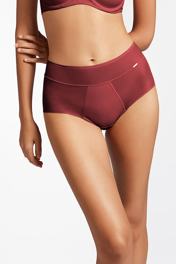 Gisela Cuequinha alta de efeito invis&iacute;vel vermelho