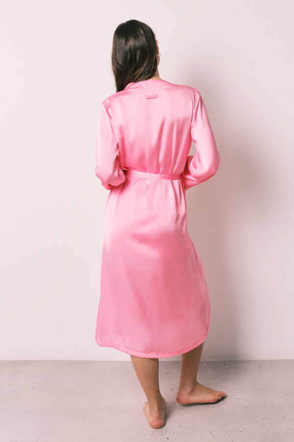 Women'secret Robe midi em cetim rosa rosa
