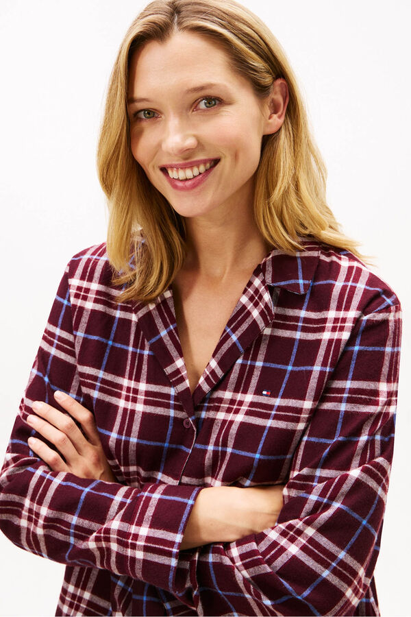 Tommy Hilfiger Conjunto de pijama de flanela xadrez estampado