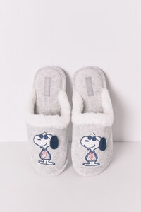 Women'secret Chinelos de quarto Snoopy cinza escuro