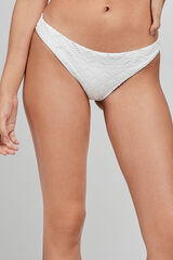 Gisela Braga bikini tejido troquelado blanco blanco