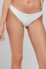 Gisela Braga bikini tejido troquelado blanco blanco