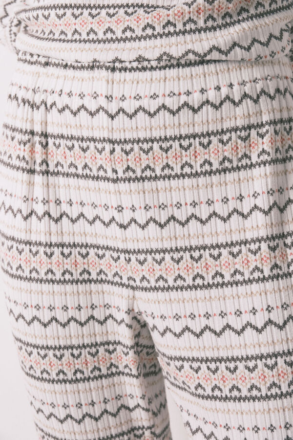 Women'secret Pijama comprido malha quente suave sanefas Mickey branco