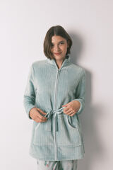 Women'secret Robe midi tecido polar verde verde