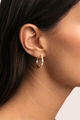 Singularu Pendientes Aro Tressia Spark Ba&ntilde;o Oro amarillo