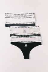 Women'secret Pack 7 cuequinhas brasileiras em algod&atilde;o estampado Snoopy estampado
