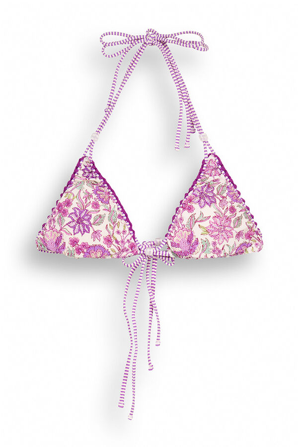 Womensecret Reversible triangle bikini top pink