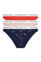 Tommy Hilfiger Pack 3 cuecas lisas e florais em algod&atilde;o estampado