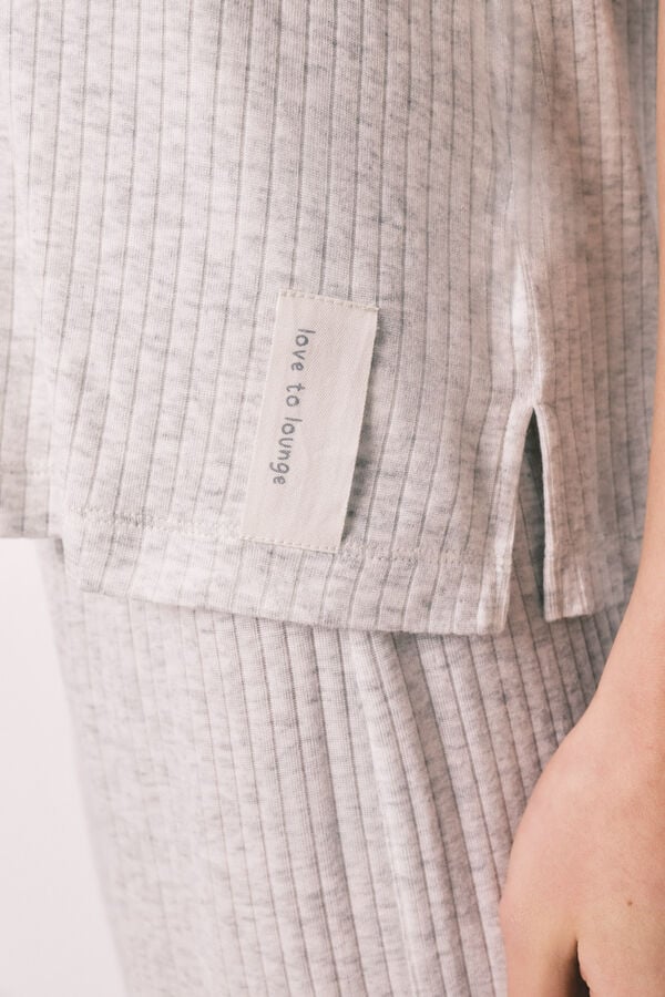 Women'secret Pijama Capri suave em viscosa cinzento cinzento