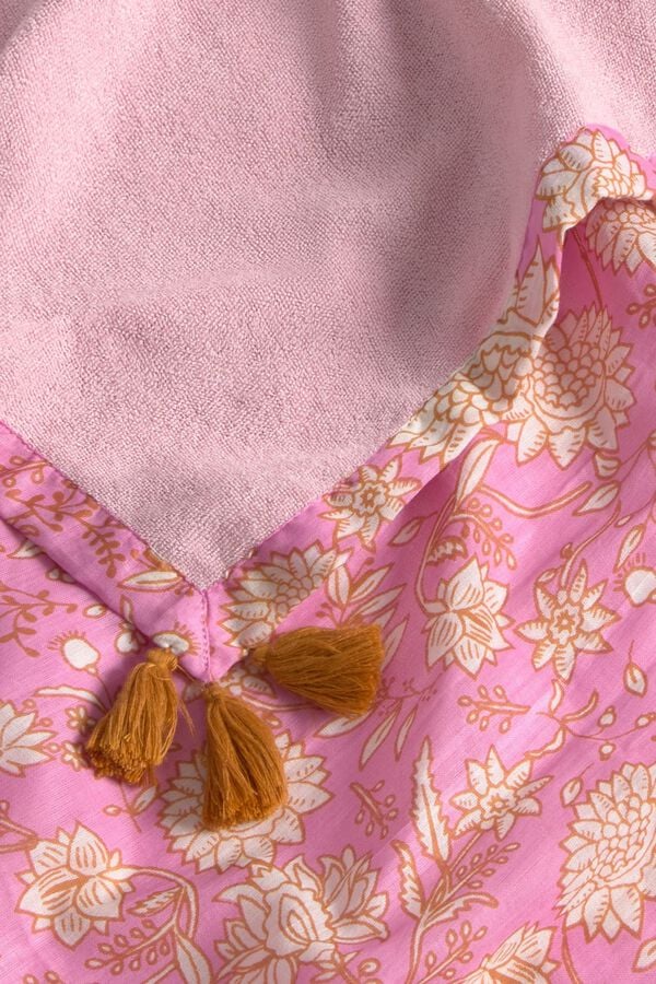 Textura Toalha de praia em tecido e turco rosa