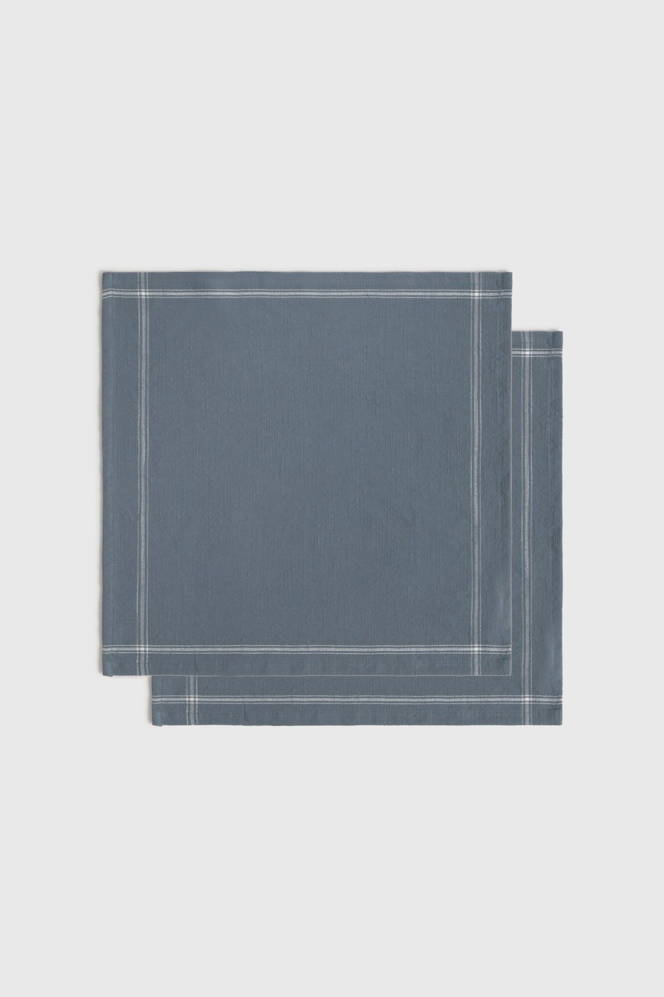 Textura Conjunto de dois guardanapos &agrave;s riscas
