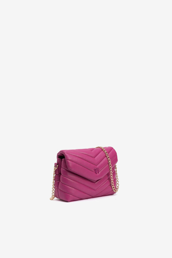 Womensecret Bolso Bandolera Acolchado con Solapa rosa