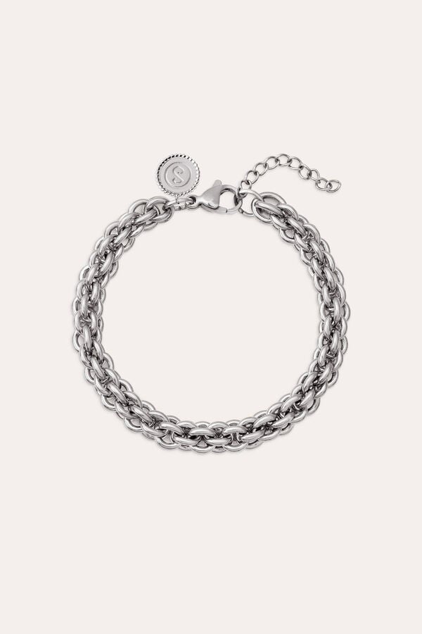 Singularu Pulsera Big Rope Acero gris