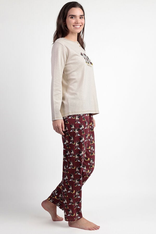 Admas Pijama de carcela da Minnie Mouse bege