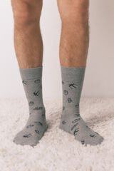 Women'secret Pack com 3 meias longas de algodão Star Wars cinzento