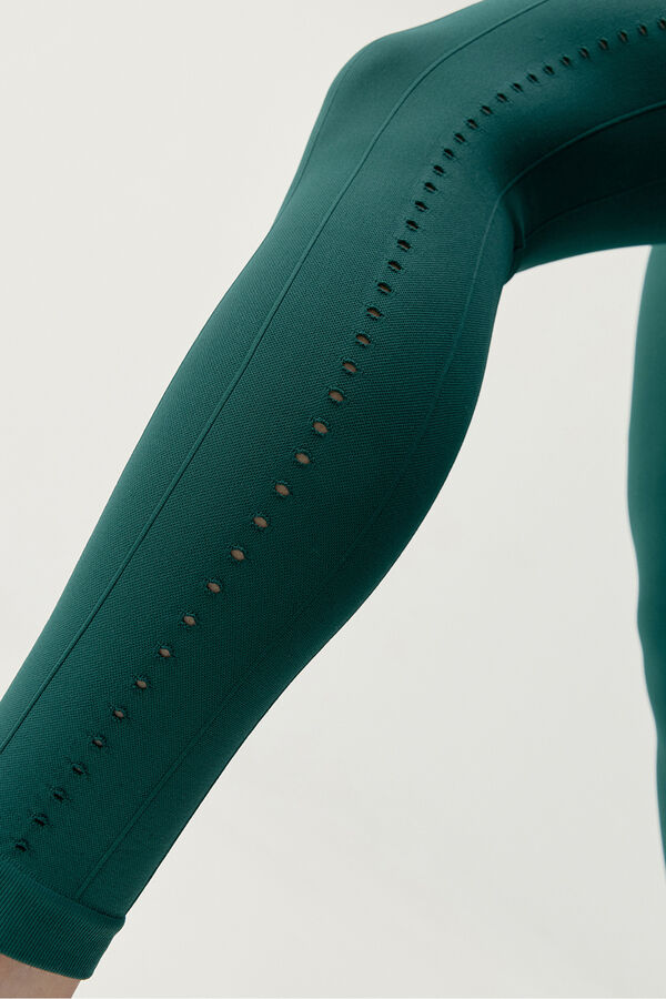 Born Living Yoga Leggings pretas Shantala verde
