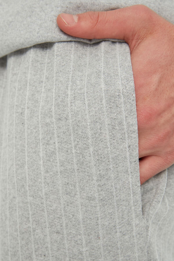 Trendyol Conjunto de pijama estampado regular fit em cinza  cinzento