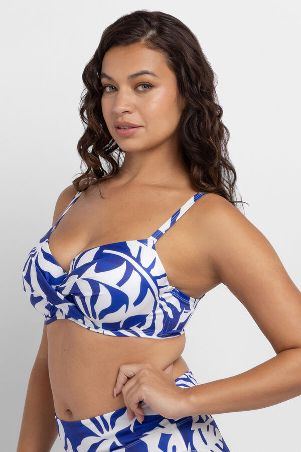 Dorina Top biqu&iacute;ni com enchimento Mercadona azul