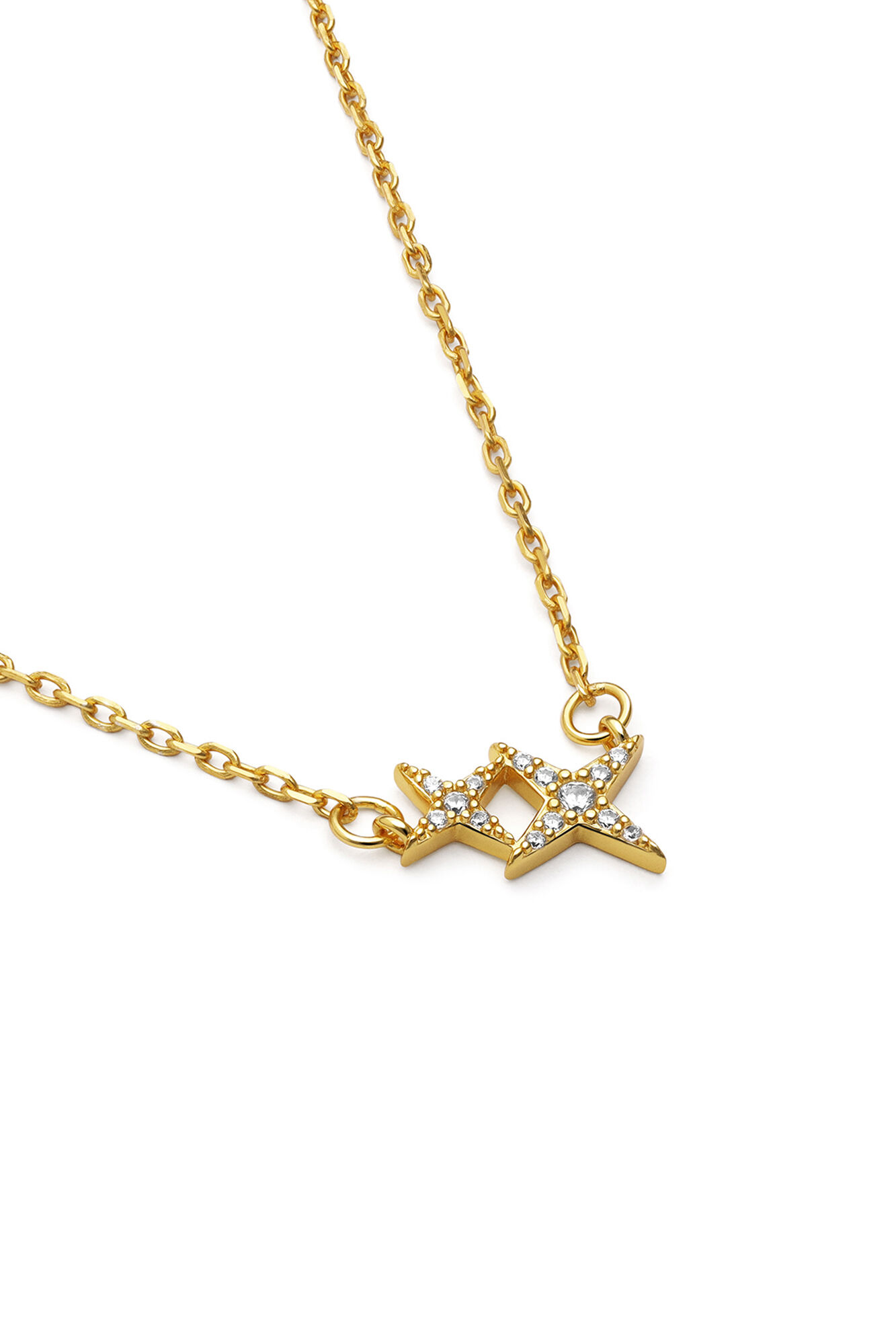 Singularu Collar Duo Spark Plata Ba&ntilde;o Oro