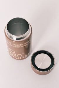 Women'secret Garrafa de metal com logo castanho