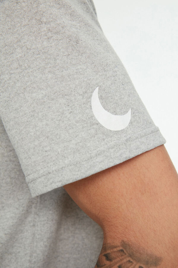 Trendyol Conjunto de pijama estampado regular fit em cinza  cinzento