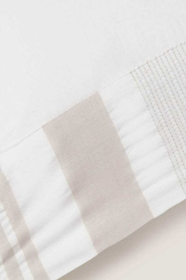 Womensecret Conjunto 2 capas almofada 100% algodão texturas. Cama 150-160 cm. bege