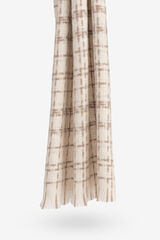 Vilanova Manta Cachecol Xadrez bege