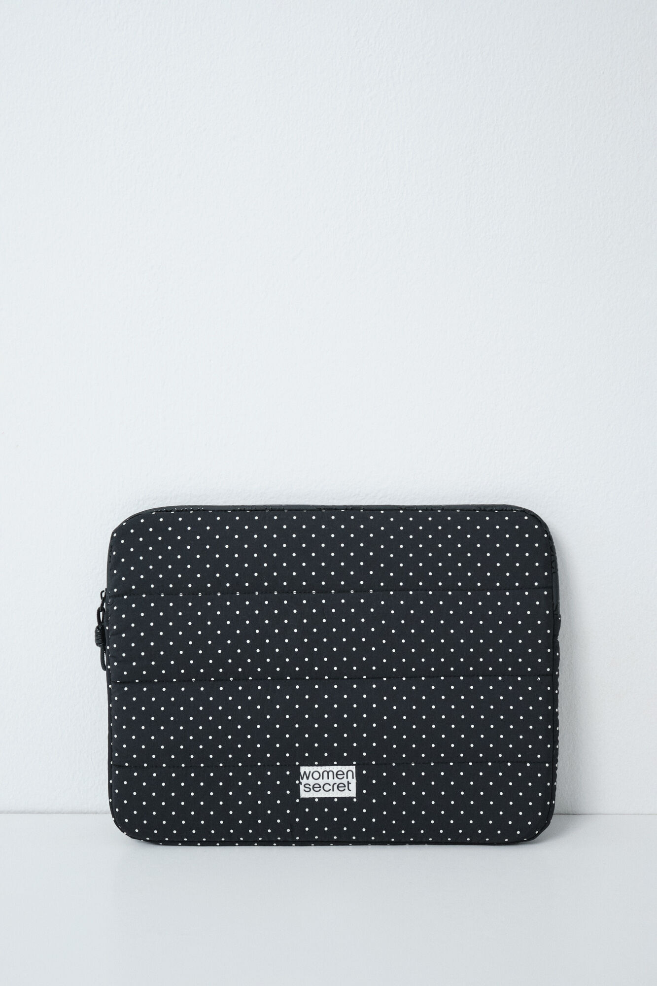 Women'secret Capa para port&aacute;til preta com bolinhas