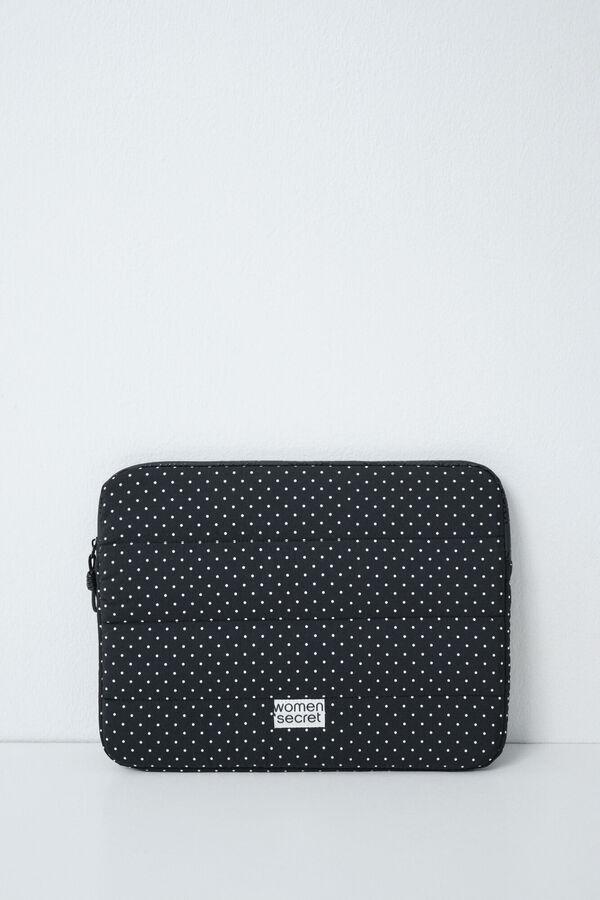 Women'secret Capa para port&aacute;til preta com bolinhas preto