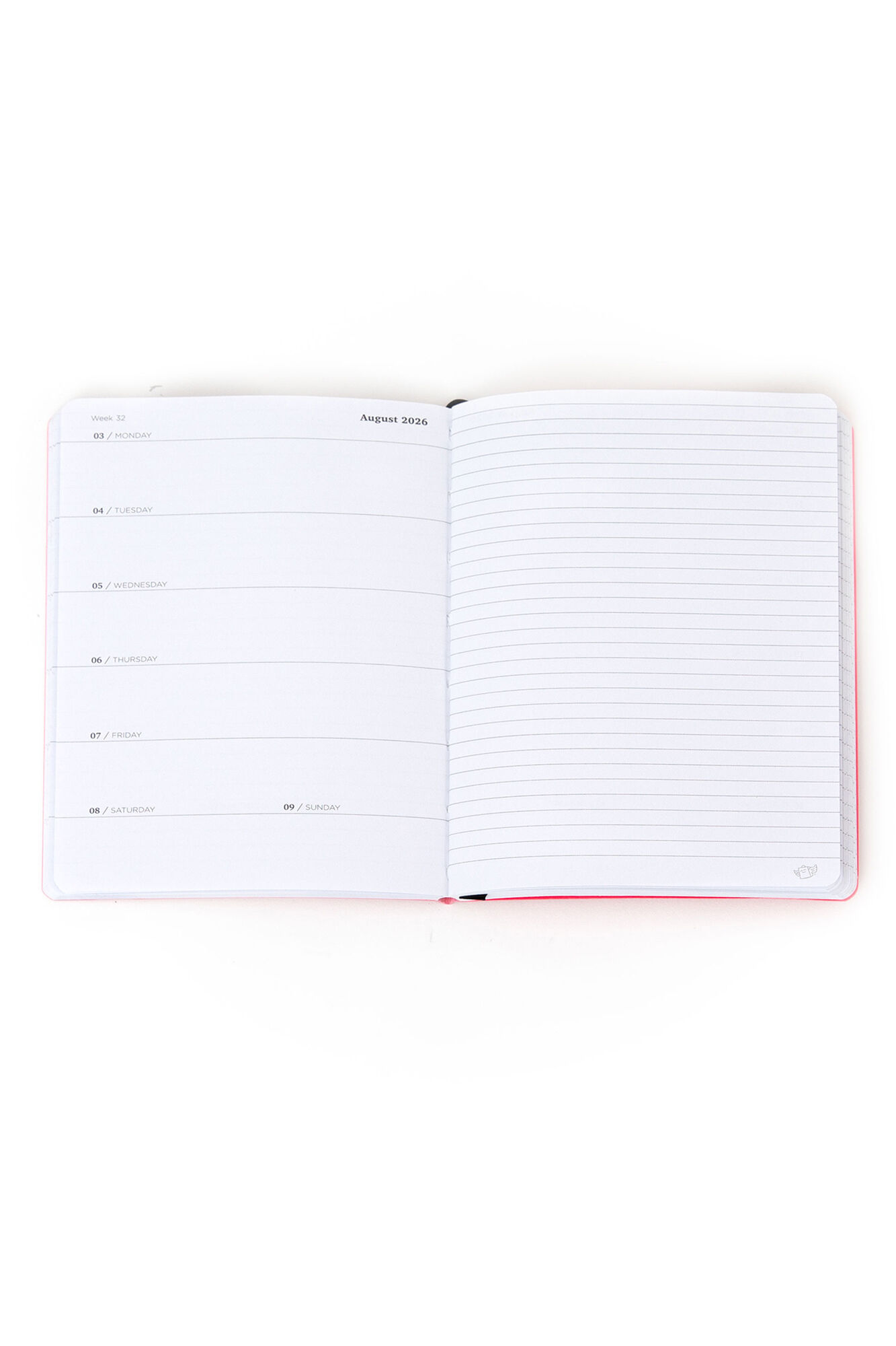 Mr. Wonderful Agenda Semanal Pequena Pocket 2026 &ndash; Rosa