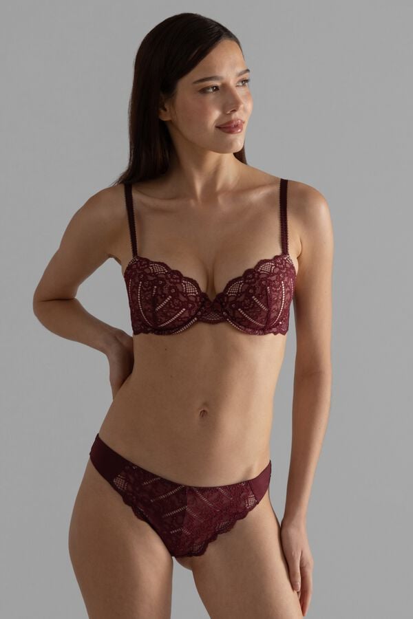 Dorina Pack de 2 Suti&atilde;s Balconette Acolchoados Celine vermelho