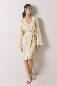 Women'secret Robe curta cetim amarela