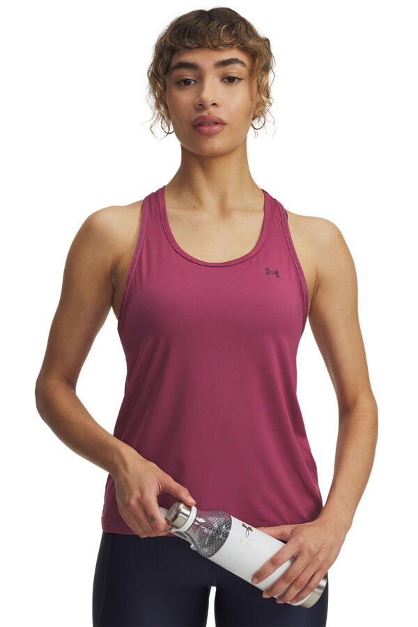 Under Armour Camiseta sin mangas de mujer fucsia