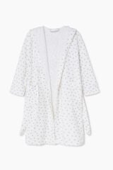 Textura Albornoz niños rizo 100% algodón estrellas beige