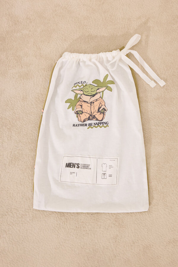 Women'secret Pijama algodón corto gris Yoda gris