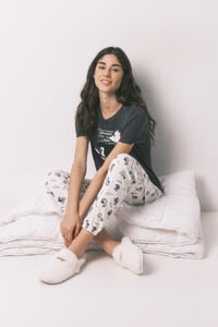 Women'secret Pijama estampado Mafalda em 100% algod&atilde;o cinza