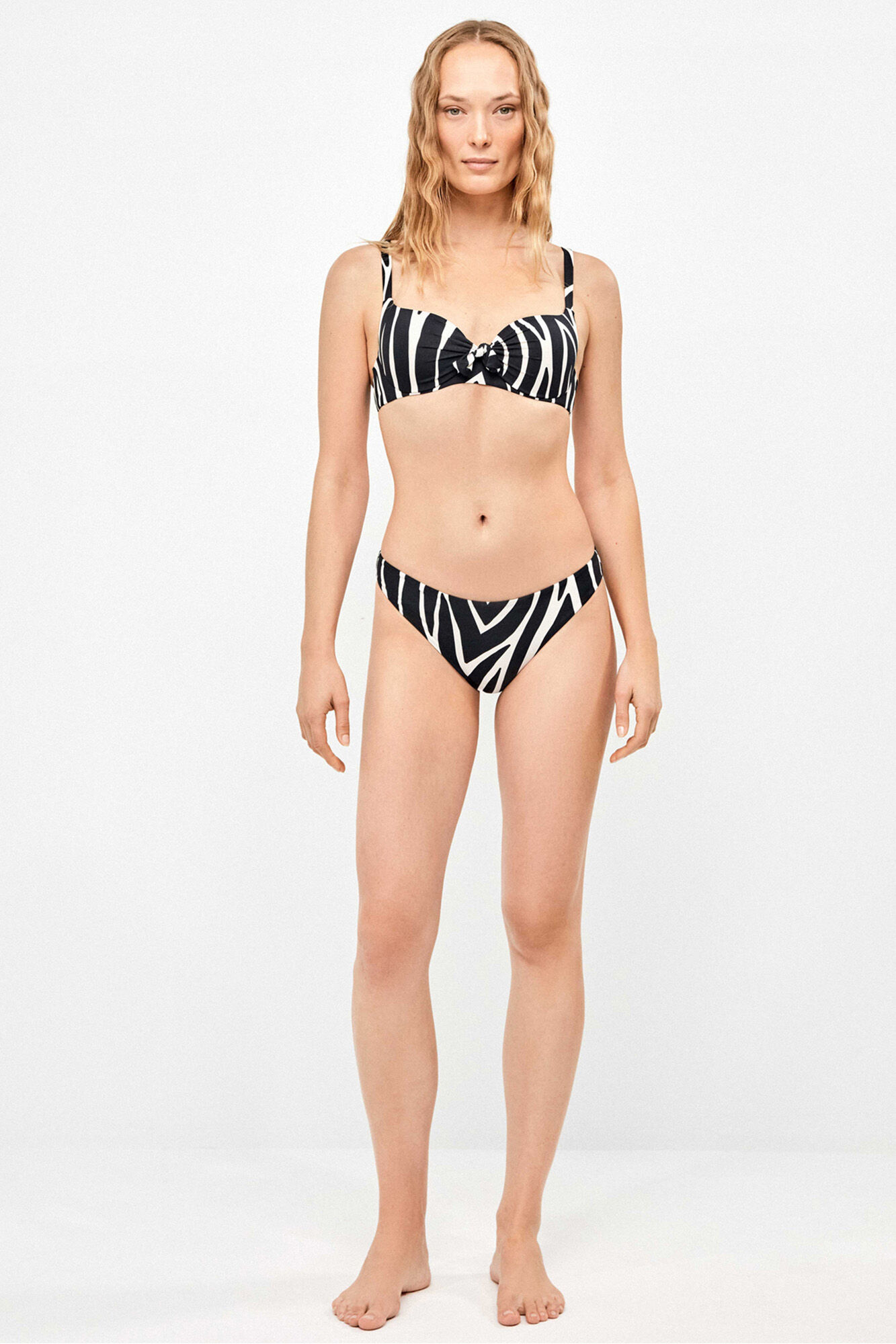 Gisela Cueca de biqu&iacute;ni estampada animal print zebra
